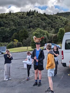 Young people on a City on a Hill youth outing in an organiser photograph
